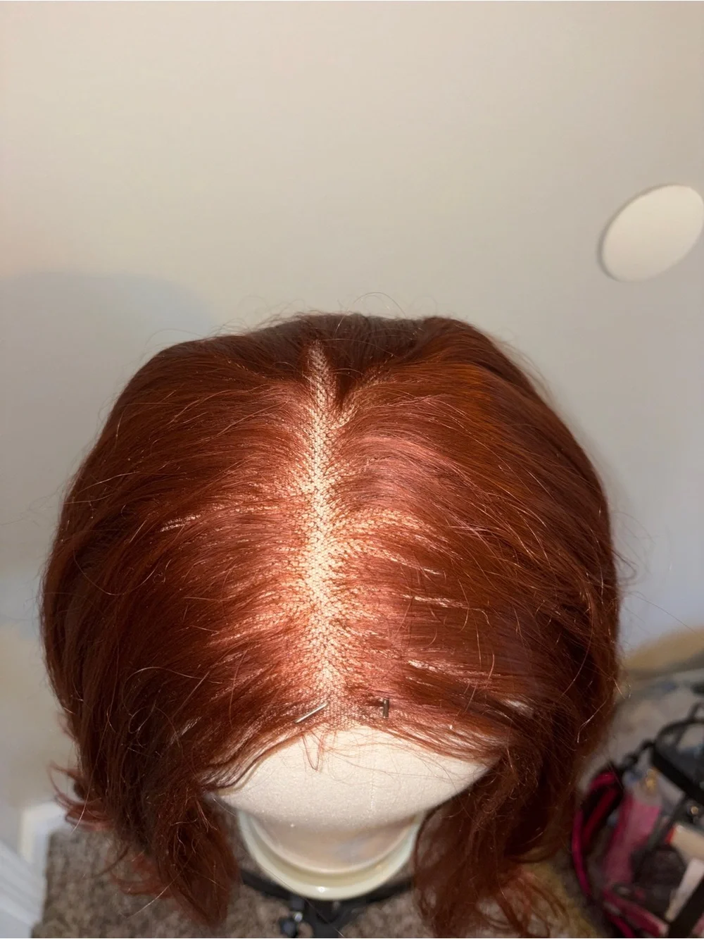 Natural Copper Red Short Wavy Women’s Wig